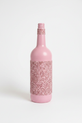 Pink Leather Wine Bottle